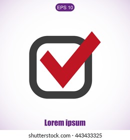 Check mark vector icon	
