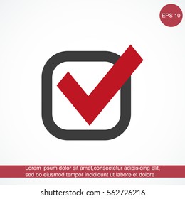 Check mark vector icon	