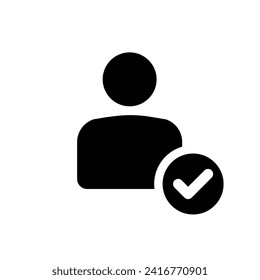 Check mark vector icon. Approval illustration symbol. ok sign or logo.
