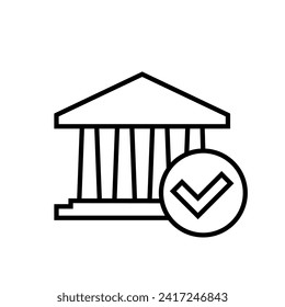 Check mark vector icon. Approval illustration symbol. ok sign or logo.