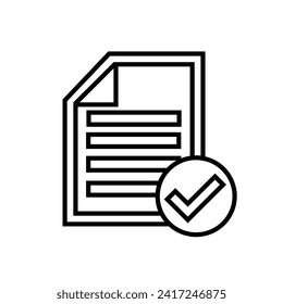 Check mark vector icon. Approval illustration symbol. ok sign or logo.