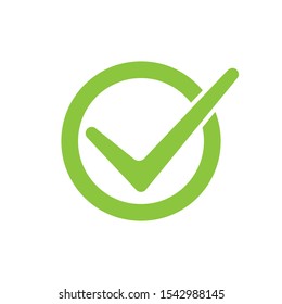 Check mark vector icon, approved ok symbol - illustration