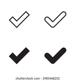 check mark vector icon for apps and web sites