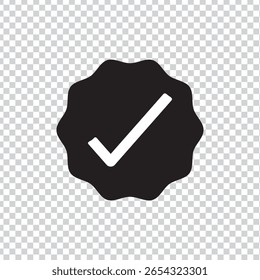 check mark vector icon - black illustration.