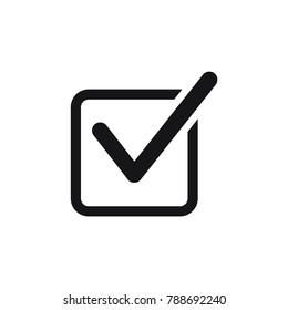 check mark vector icon, check box