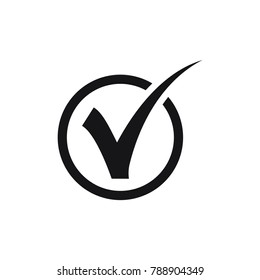 check mark vector icon, button