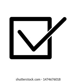 	
Check mark vector icon. Checkmark right symbol tick sign. simple icon vector