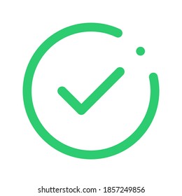 Check mark vector icon. Checkmark right symbol tick sign. approved symbol. isolated on white background
