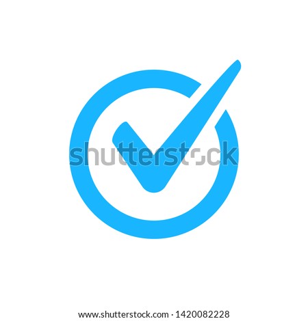 Check mark vector icon. Checkmark right symbol tick sign. Ok button correct circle icon. 商業照片 © 