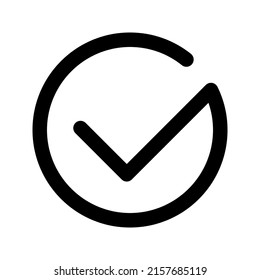 check mark vector icon. complete sign. vector illustration