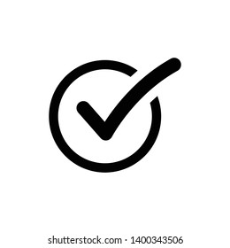 Check Mark Vector Icon Design Template