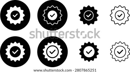 Check mark vector icon. flat style on transparent background. perfect for all your projects. quality label icon. graphic design element. perfect for all purposes. flat vector illustration.