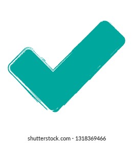 Check mark vector icon. Green tick icon isolated on white background. Flat check mark sign for web site, app, label, logo and design template. Vector illustration