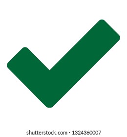 Check Mark Vector Icon Green Tick Stock Vector (Royalty Free ...