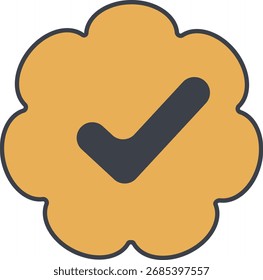 Icono de Vector de marca de verificación, ilustración de marca de verificación, marca de verificación aislada sobre fondo blanco, icono de lista de verificación