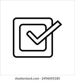 check mark vector icon line template