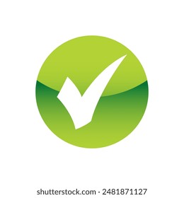 Check mark vector icon logo design illustration