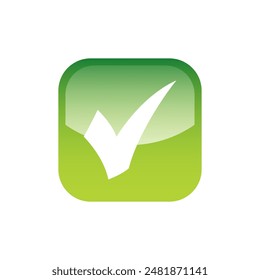 Check mark vector icon logo design illustration