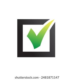 Check mark vector icon logo design illustration