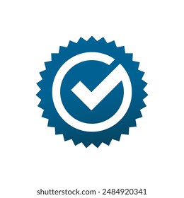 Check mark vector icon logo design illustration