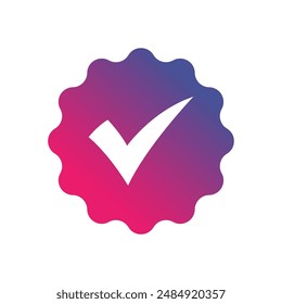 Check mark vector icon logo design illustration
