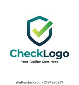 Check mark vector icon logo design illustration