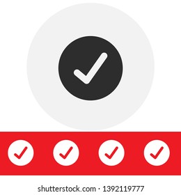 check mark vector icon . Lorem Ipsum Flat Design 