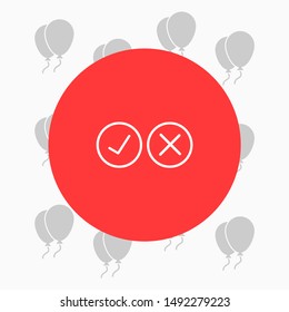 check mark Vector icon . Lorem Ipsum Illustration design