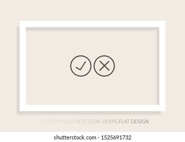 check mark Vector icon . Lorem Ipsum Illustration design