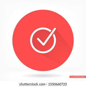 Check mark  vector icon , lorem ipsum Flat design