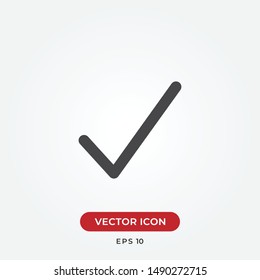 Check mark vector icon in modern design style for web site and mobile app