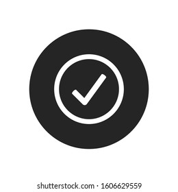 Check mark vector icon in modern design style for web site and mobile app