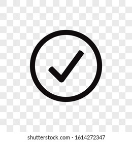 Check mark vector icon in modern design style for web site and mobile app