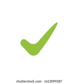 Check mark vector icon. Ok button for applications or sites. Isolated vector illustration
