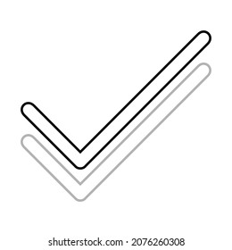 Check mark vector icon. Check mark icon sign symbol. Flat design style. Vector icon 
