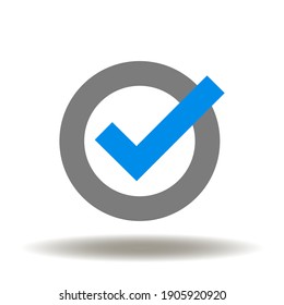 Check mark vector icon. Standard Compliance Success Symbol. Correct logo.