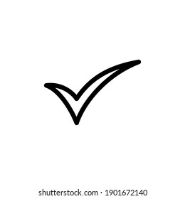 Check mark vector. Check mark icon. Tick mark symbol vector