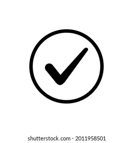 Check mark vector. Check mark icon. Tick mark symbol vector
