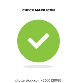 Check mark vector icon. Verify symbol. Check mark icons in flat style. Vector illustration eps 10