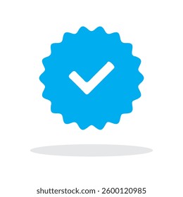 Check mark vector icon. Verify symbol. Check mark icons in flat style. Vector illustration eps 10