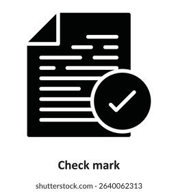 Check mark Vector Icon which can easily modify or edit
