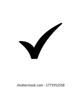 Check mark vector icons. Checklist icon symbol isolated
