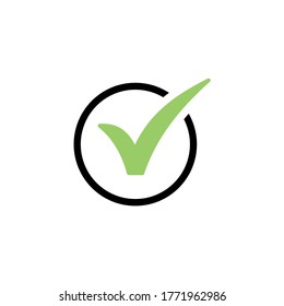 Check mark vector icons. Checklist icon symbol isolated