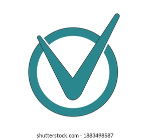 Check mark vector icons. Checklist icon symbol isolated
