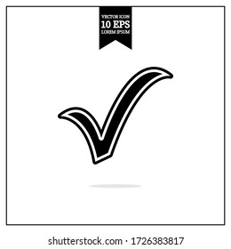 check mark vector icons. Isolated icon - high quality
