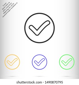 check mark vector icons , Lorem ipsum flat design