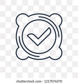 Check mark vector outline icon isolated on transparent background, high quality linear Check mark transparency concept can be used web and mobile