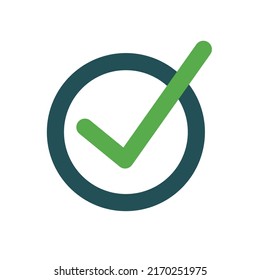 Check mark. Verification or approval. Vector.