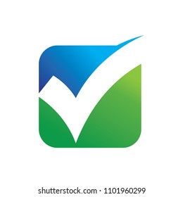 Check Mark and Vote Logo Vector