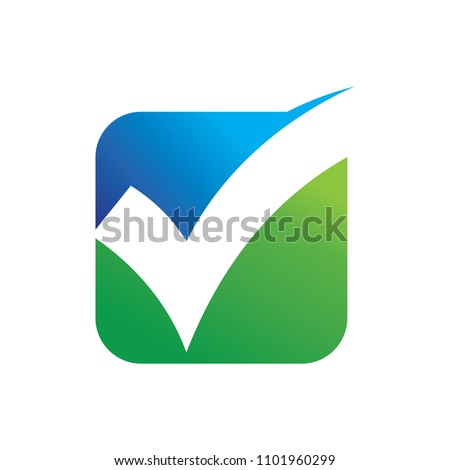 Check Mark and Vote Logo Vector